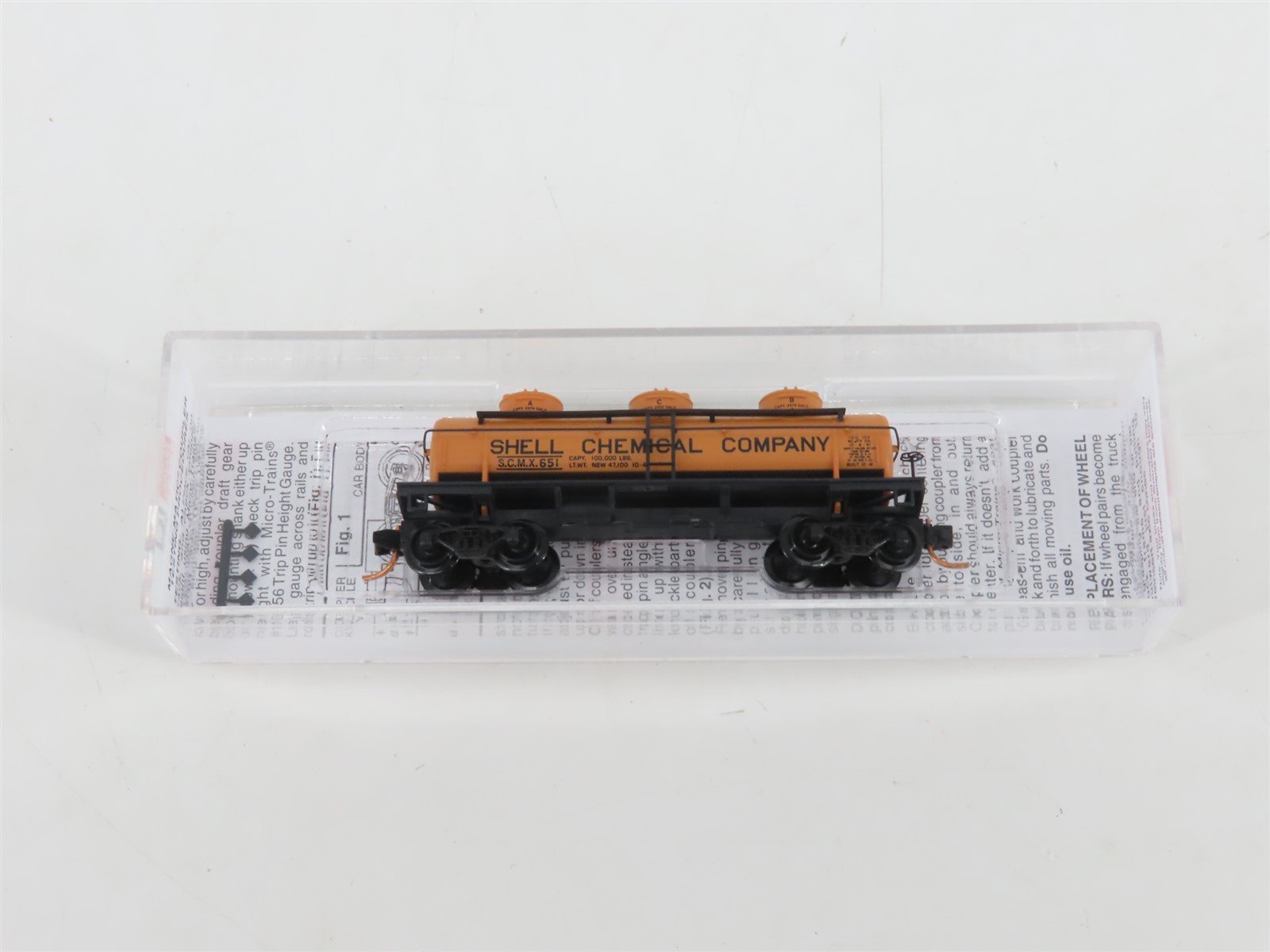 N Scale Micro-Trains MTL 06600011 SCMX Shell Chemical Co. 3-Dome Tank Car #651