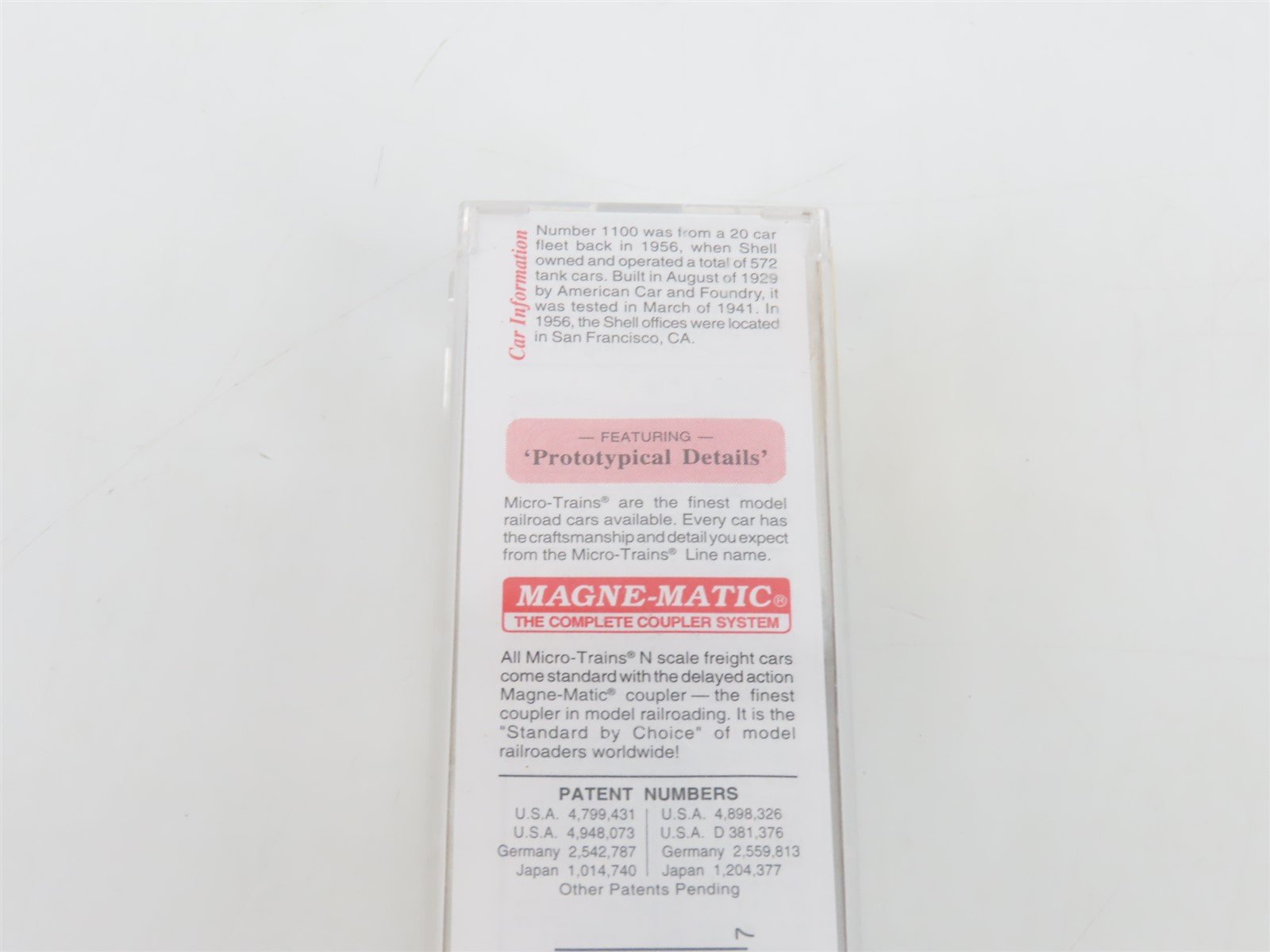 N Scale Micro-Trains MTL 65090/3 SCCX Shell Oil Co. Single Dome Tank Car #1100