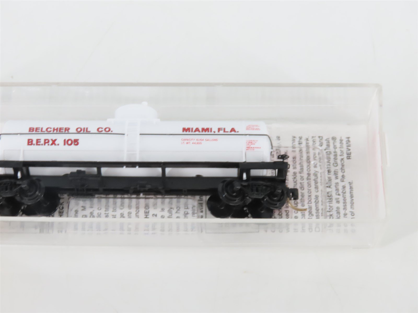 N Scale Micro-Trains MTL 65420 BEPX Belcher Oil Co. Single Dome Tank Car #105