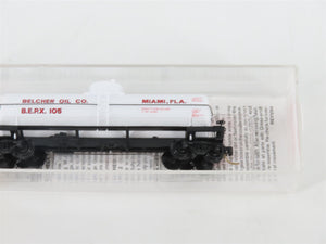N Scale Micro-Trains MTL 65420 BEPX Belcher Oil Co. Single Dome Tank Car #105