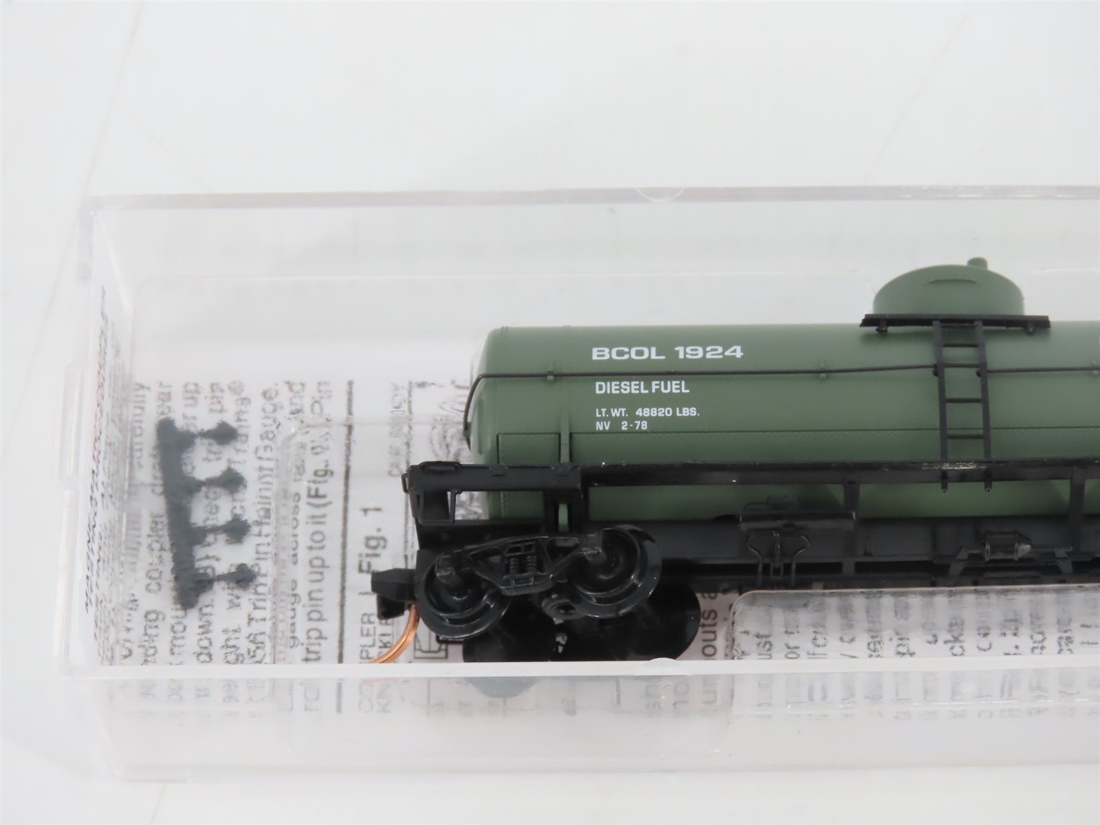 N Scale Micro-Trains MTL 65530 BCOL British Columbia Single Dome Tank Car #1924