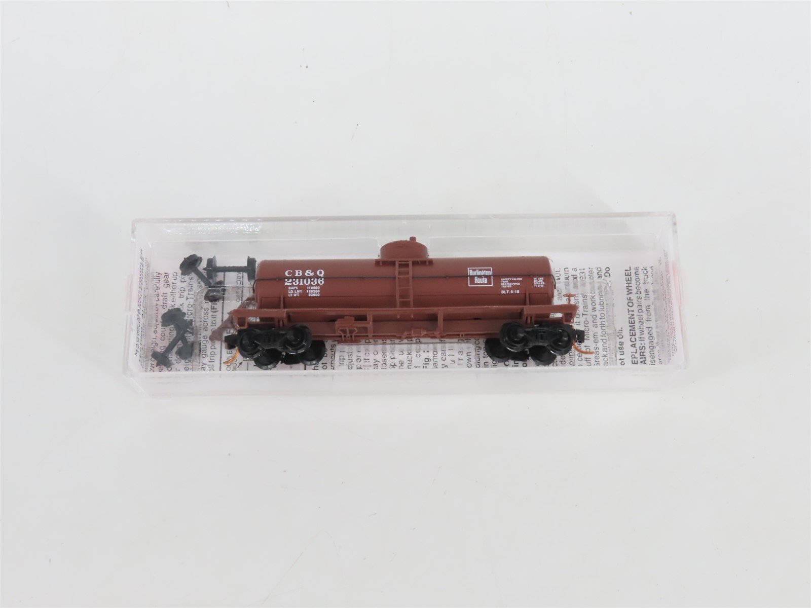 N Micro-Trains MTL 06500610 CB&Q Burlington Route Single Dome Tank Car #231036