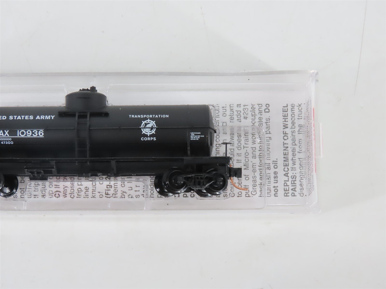 N Micro-Trains MTL 65370 USAX United States Army Single Dome Tank Car #10936