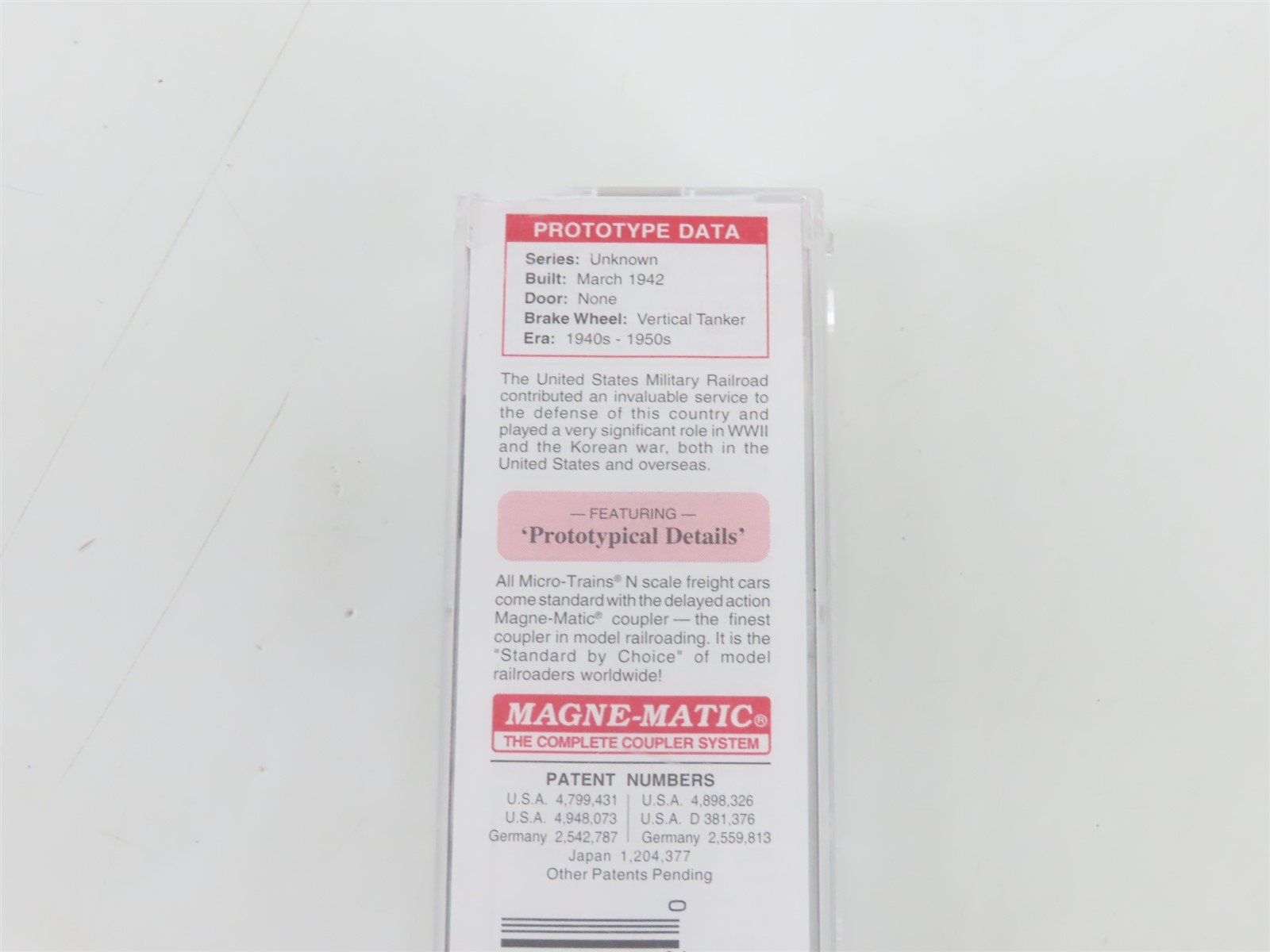 N Micro-Trains MTL 65370 USAX United States Army Single Dome Tank Car #10936