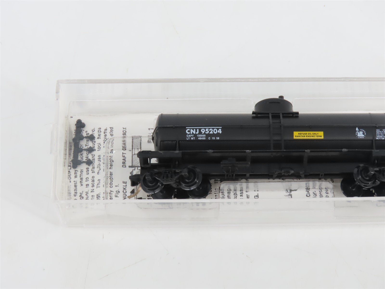 N Scale Micro-Trains MTL 65290 CNJ Jersey Central 39' Single Dome Tank Car 95240