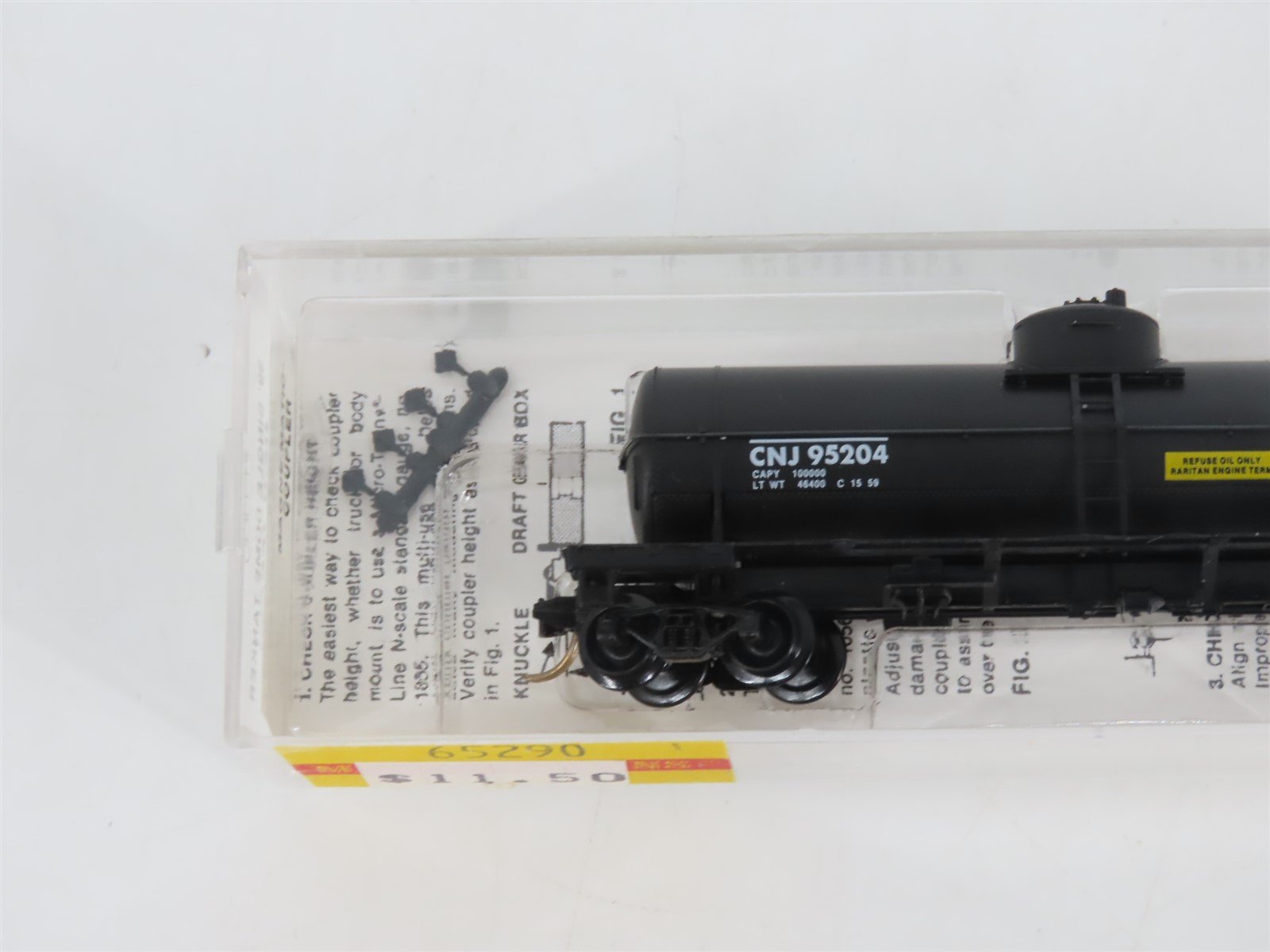 N Scale Micro-Trains MTL 65290 CNJ Jersey Central 39' Single Dome Tank Car 95204