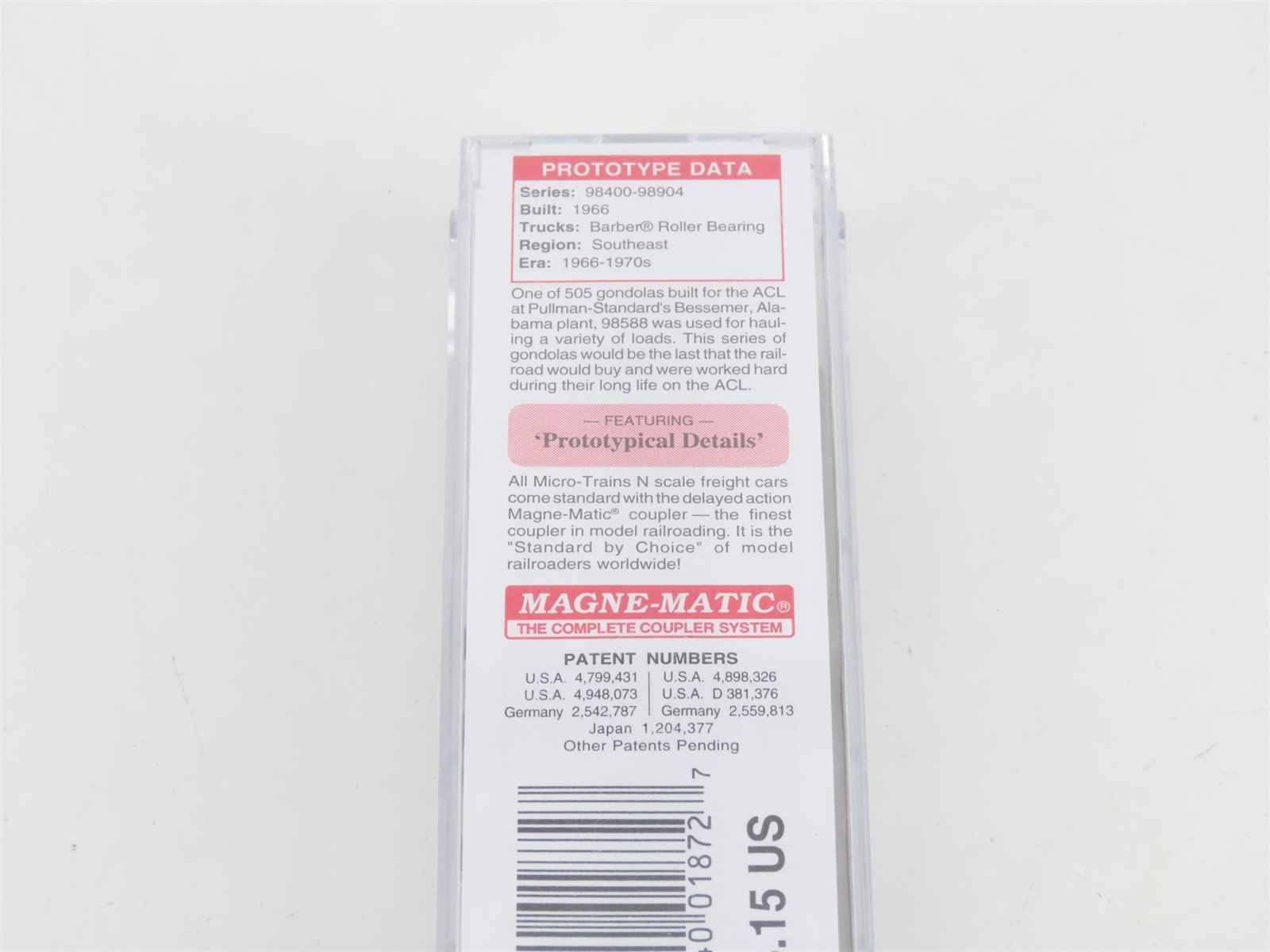 N Micro-Trains MTL 10500560 ACL Atlantic Coast Line 50' Gondola #98588 w/ Load