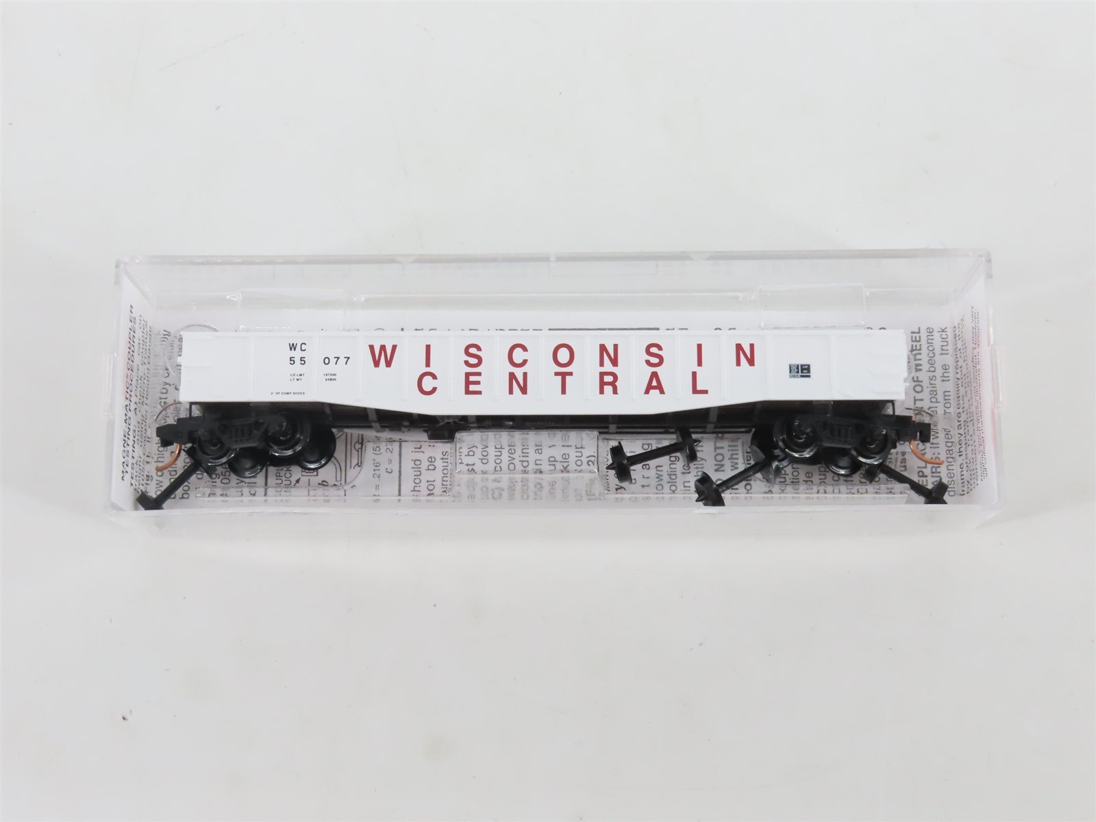 N Scale Micro-Trains MTL 105090 WC Wisconsin Central 50' Gondola #55077