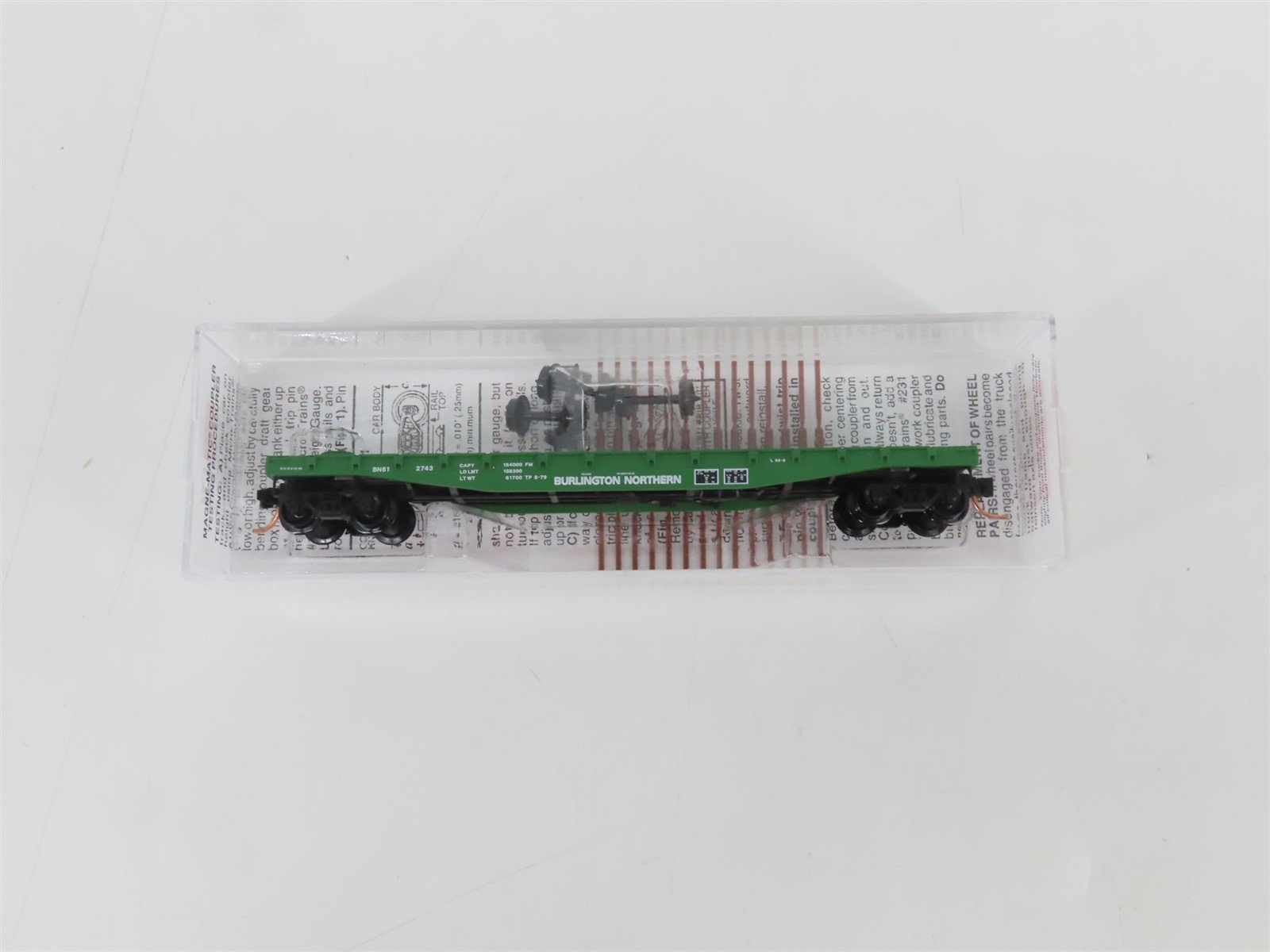 N Scale Micro-Trains MTL 45200 BN Burlington Northern 50' Flat Car #612743