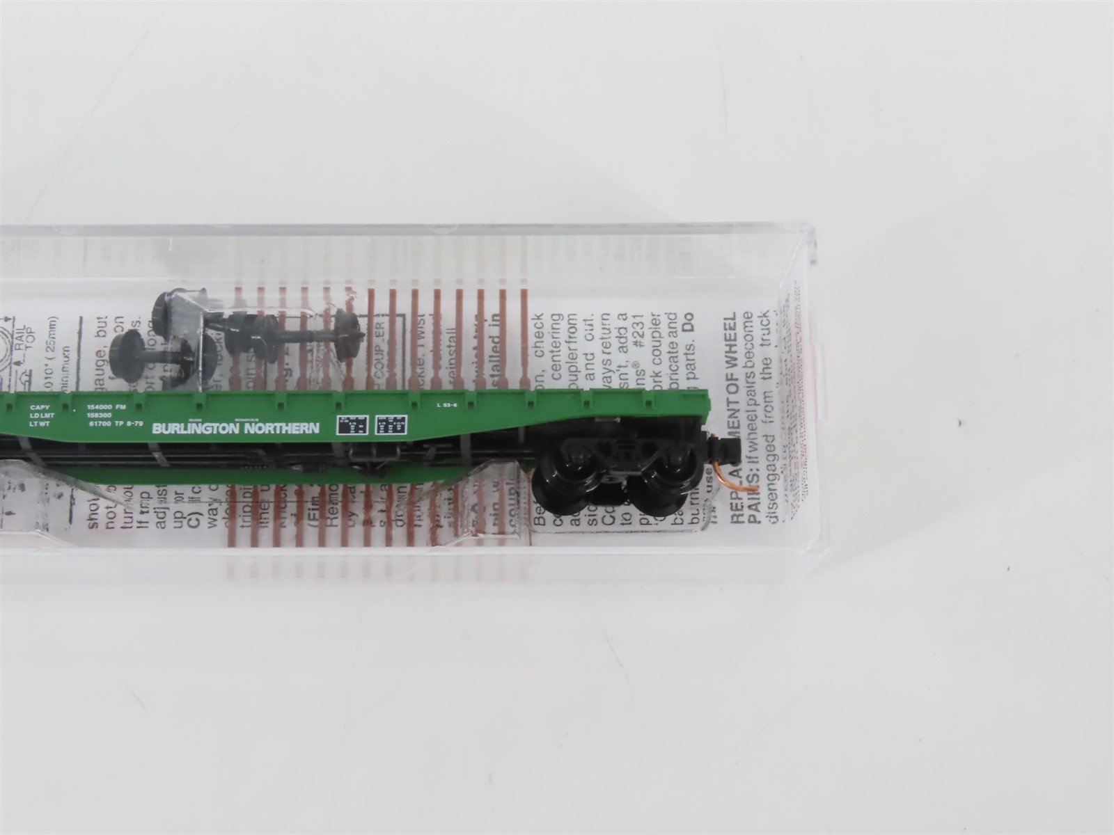 N Scale Micro-Trains MTL 45200 BN Burlington Northern 50' Flat Car #612743