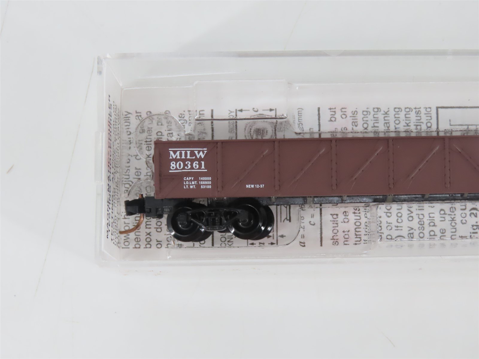 N Scale Micro-Trains MTL 60010 CMStP&P MILW Milwaukee Road 50' Gondola #80361