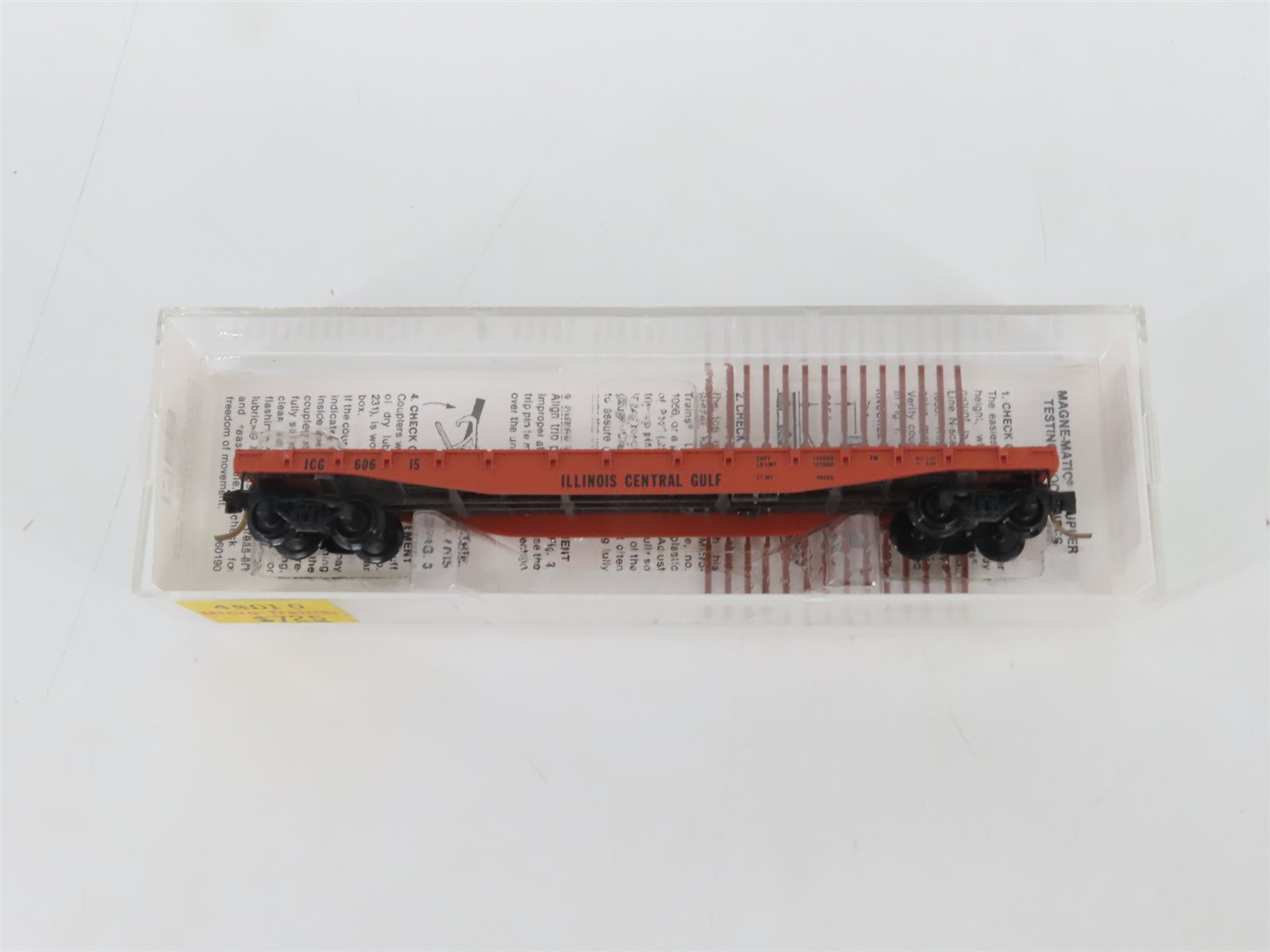 N Scale Micro-Trains MTL 45010 ICG Illinois Central Gulf 50' Flat Car #60615