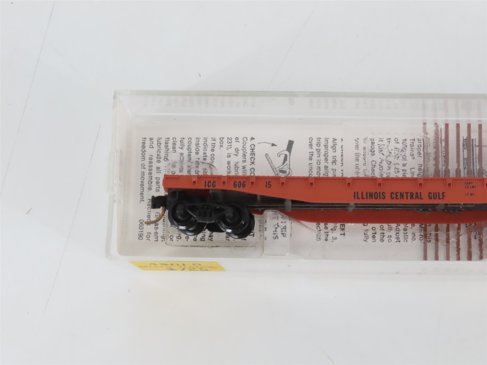 N Scale Micro-Trains MTL 45010 ICG Illinois Central Gulf 50' Flat Car #60615