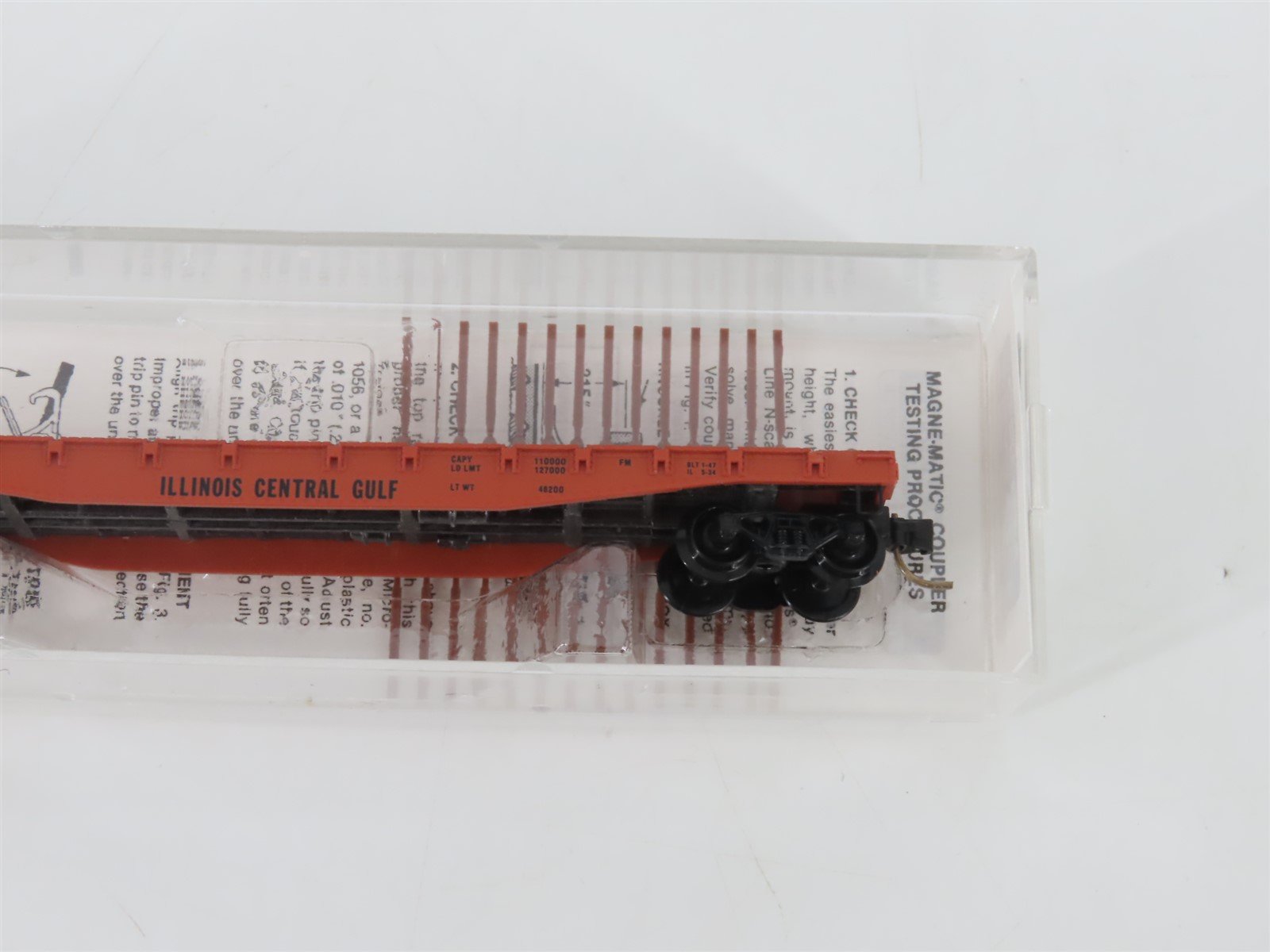 N Scale Micro-Trains MTL 45010 ICG Illinois Central Gulf 50' Flat Car #60615