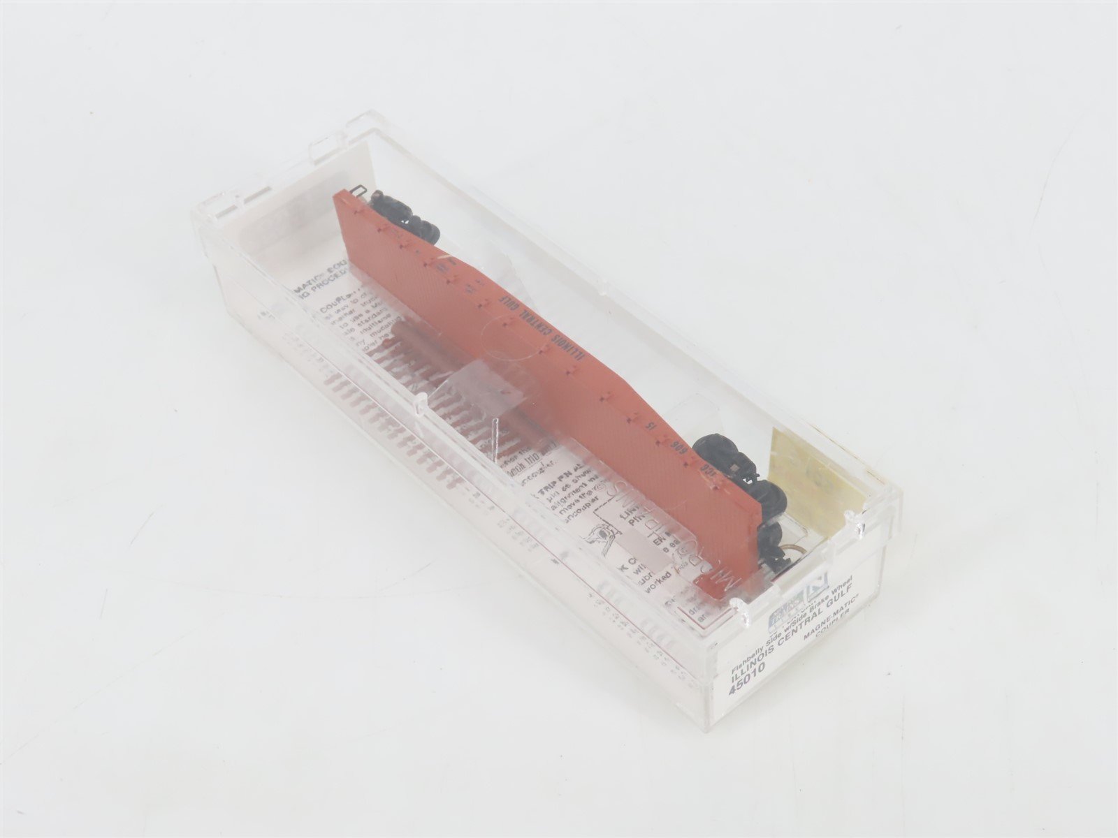 N Scale Micro-Trains MTL 45010 ICG Illinois Central Gulf 50' Flat Car #60615