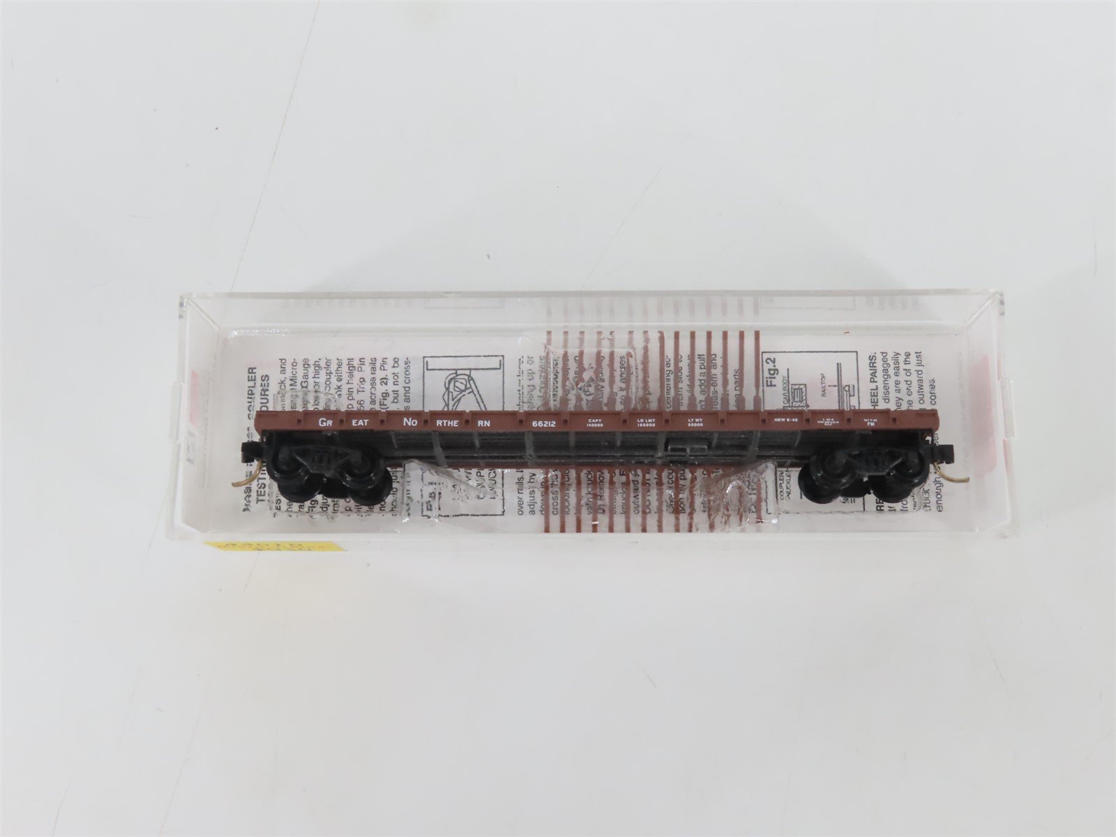 N Micro-Trains MTL 44010 GN Great Northern 50' Straight Side Flat Car #66212