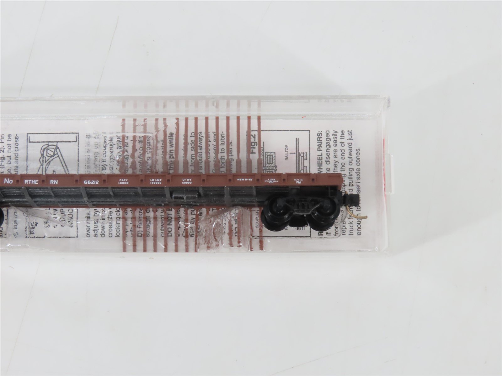 N Micro-Trains MTL 44010 GN Great Northern 50' Straight Side Flat Car #66212