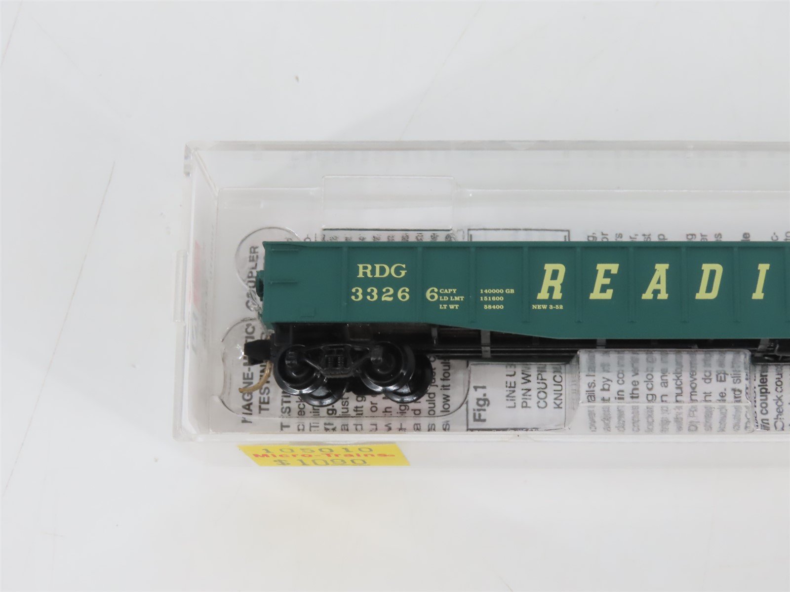 N Scale Micro-Trains MTL 105010 RDG Reading 50' Steel Side Gondola #33266