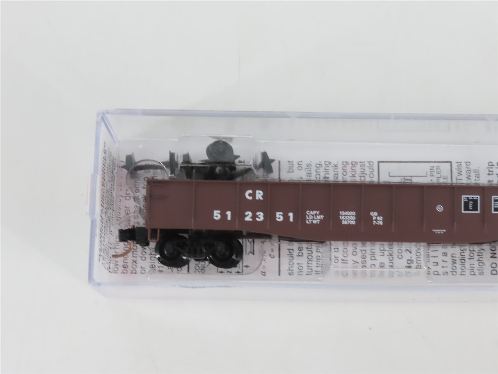 N Scale Micro-Trains MTL 04600320 CR Conrail 50' Gondola #512351 w/ RR Tie Load