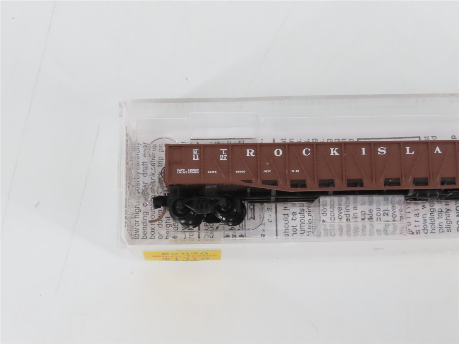 N Scale Micro-Trains MTL 62040 RI Rock Island 50' Fishbelly Sides Gondola #1197