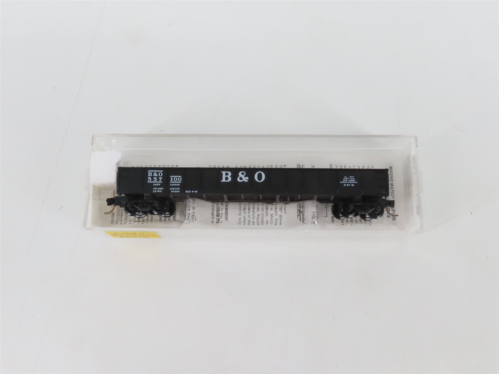 N Micro-Trains MTL 48020 B&O Baltimore & Ohio 50' Straight Side Gondola #557
