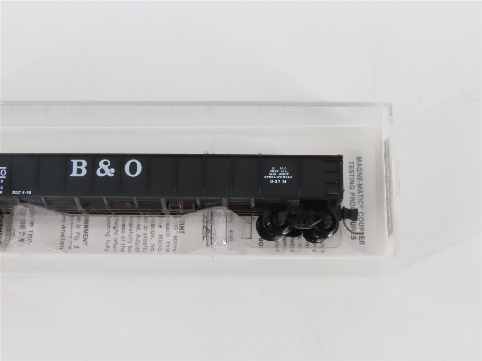 N Micro-Trains MTL 48020 B&O Baltimore & Ohio 50' Straight Side Gondola #557