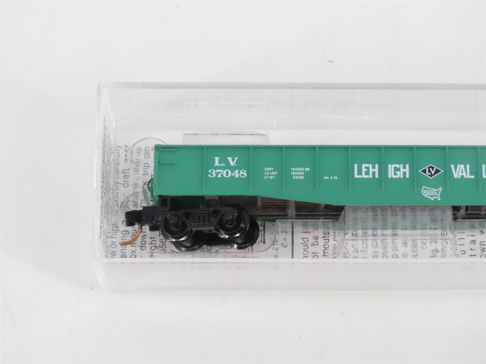 N Scale Micro-Trains MTL 46380 LV Lehigh Valley 50' Fishbelly Side Gondola 37048