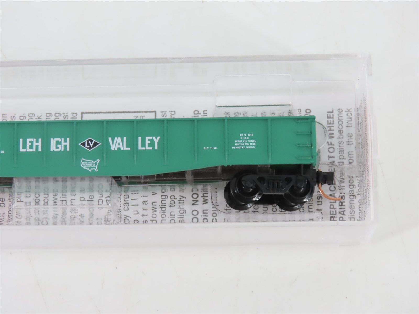 N Scale Micro-Trains MTL 46380 LV Lehigh Valley 50' Fishbelly Side Gondola 37048