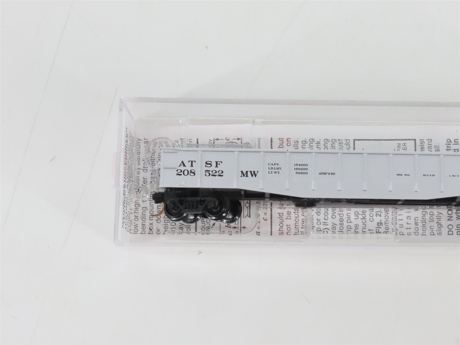 N Scale Micro-Trains MTL 105060 ATSF Santa Fe 50' Gondola MW #208522