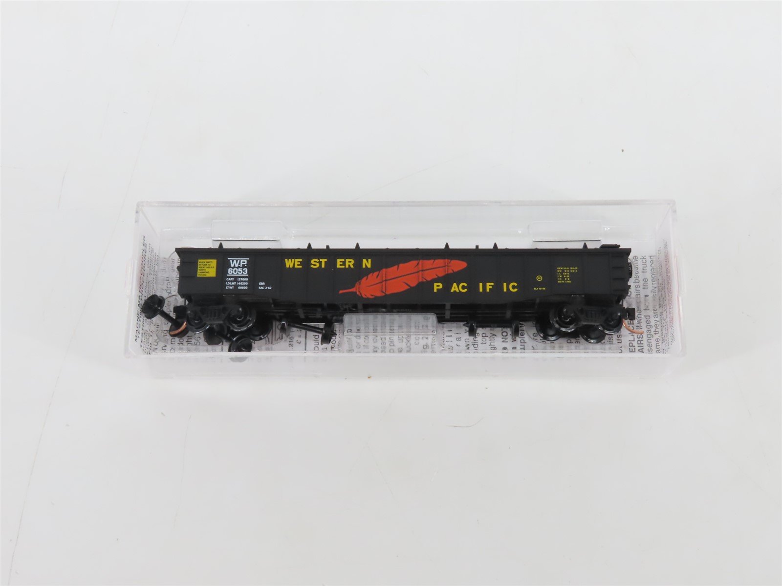 N Scale Micro-Trains MTL 106220 WP Western Pacific Feather 50' Gondola #6053