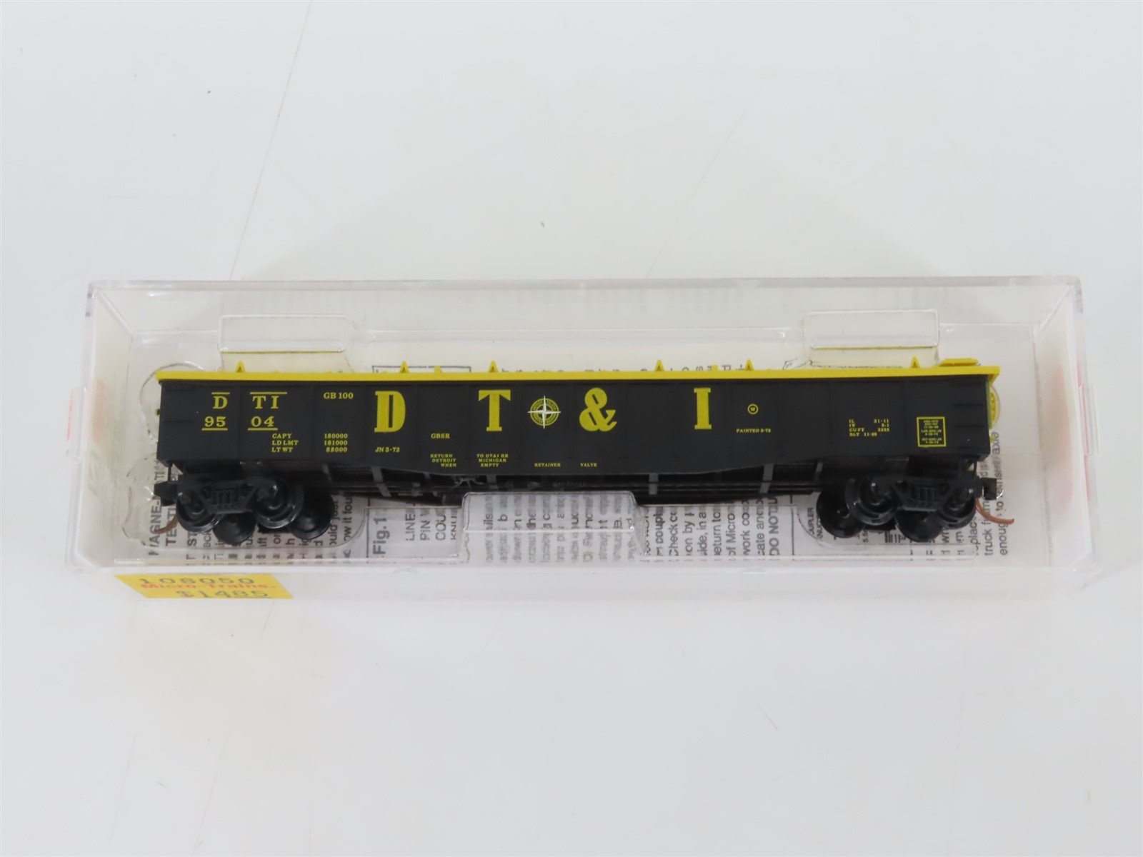 N Scale Micro-Trains MTL 106050 DT&I Detroit Toledo & Ironton 50' Gondola #9504
