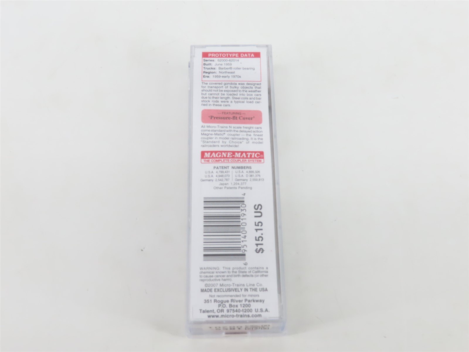 N Scale Micro-Trains MTL 10600010 NH New Haven 50' Low Cover Gondola #62008