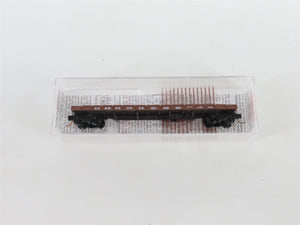 N Scale Micro-Trains MTL 44060 ATSF Santa Fe 50' Straight Side Flat Car #90822