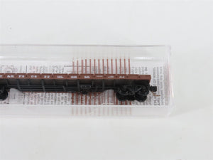 N Scale Micro-Trains MTL 44060 ATSF Santa Fe 50' Straight Side Flat Car #90822