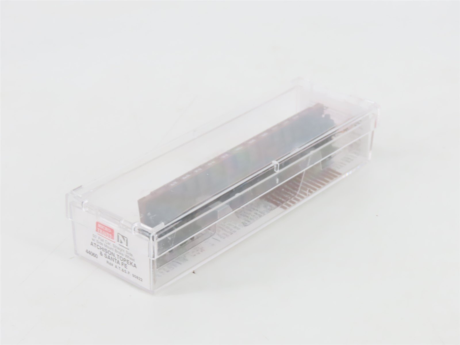 N Scale Micro-Trains MTL 44060 ATSF Santa Fe 50' Straight Side Flat Car #90822