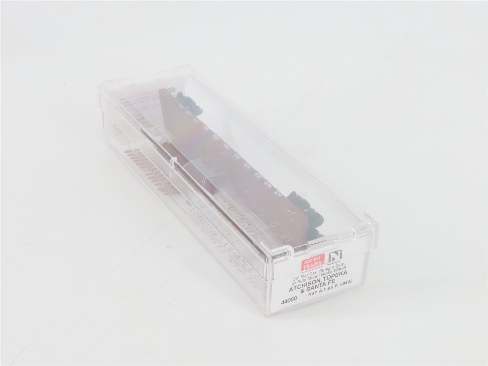 N Scale Micro-Trains MTL 44060 ATSF Santa Fe 50' Straight Side Flat Car #90822