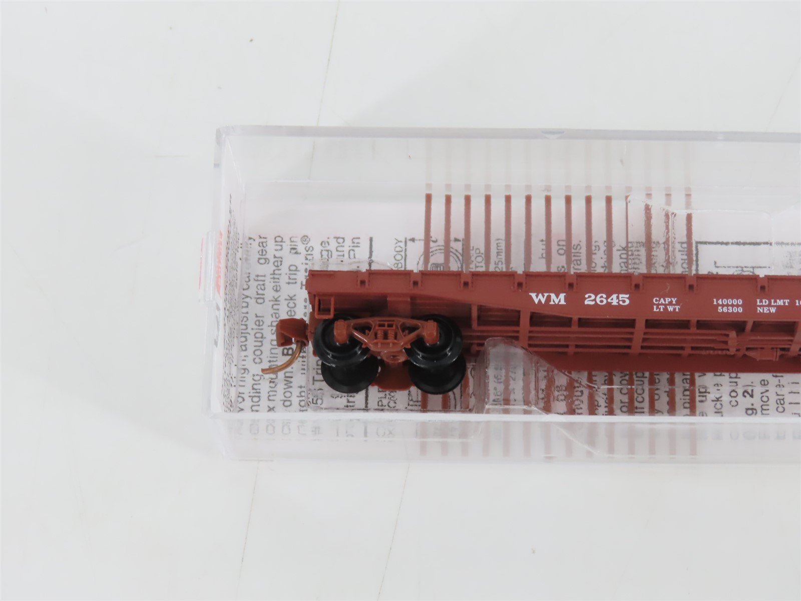 N Micro-Trains MTL 45160 WM Western Maryland 50' Fishbelly Side Flat Car #2645
