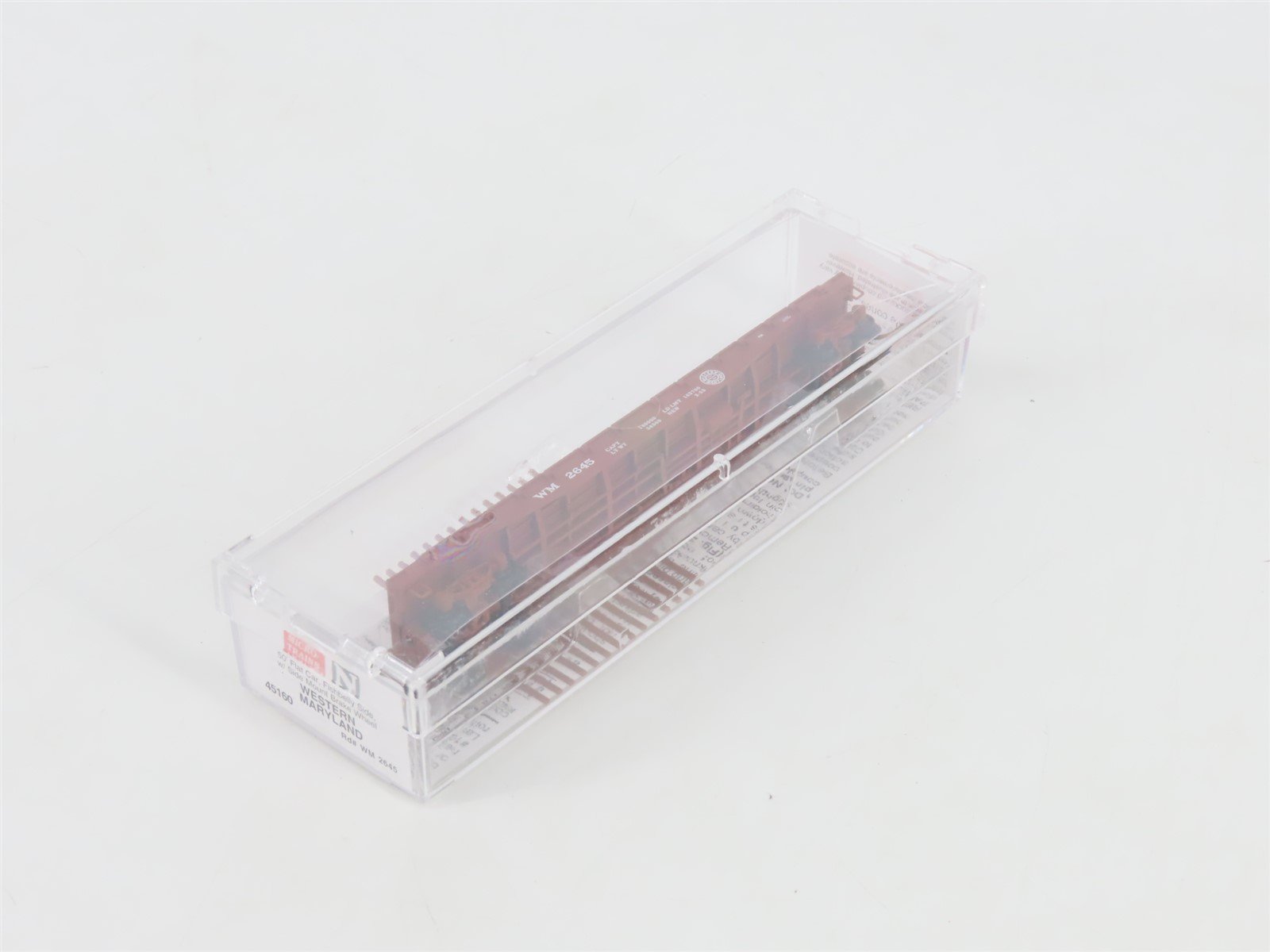 N Micro-Trains MTL 45160 WM Western Maryland 50' Fishbelly Side Flat Car #2645