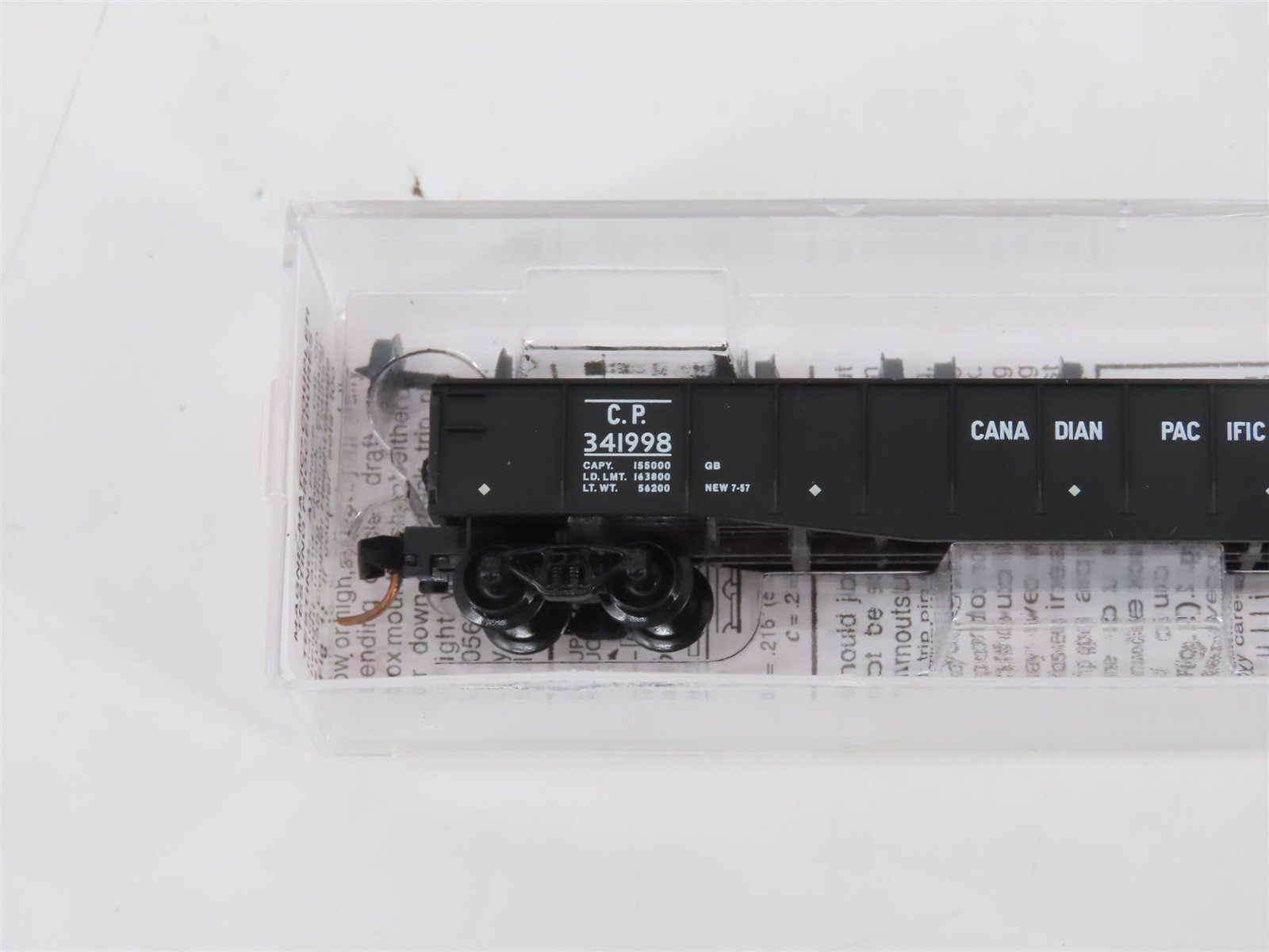N Micro-Trains MTL 04600290 CP Canadian Pacific 50' Gondola #341998 w/ Tie Load