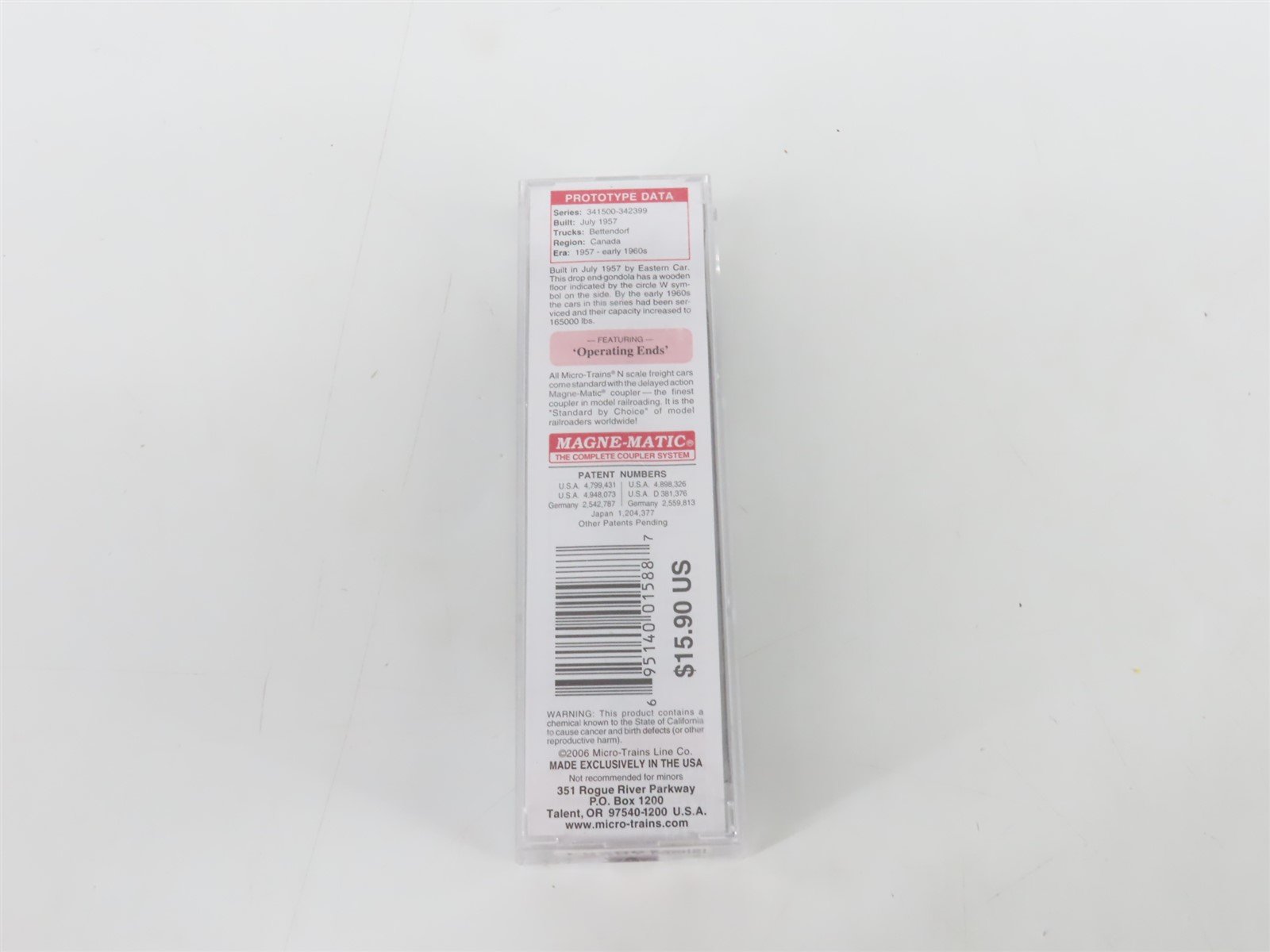 N Micro-Trains MTL 04600290 CP Canadian Pacific 50' Gondola #341998 w/ Tie Load