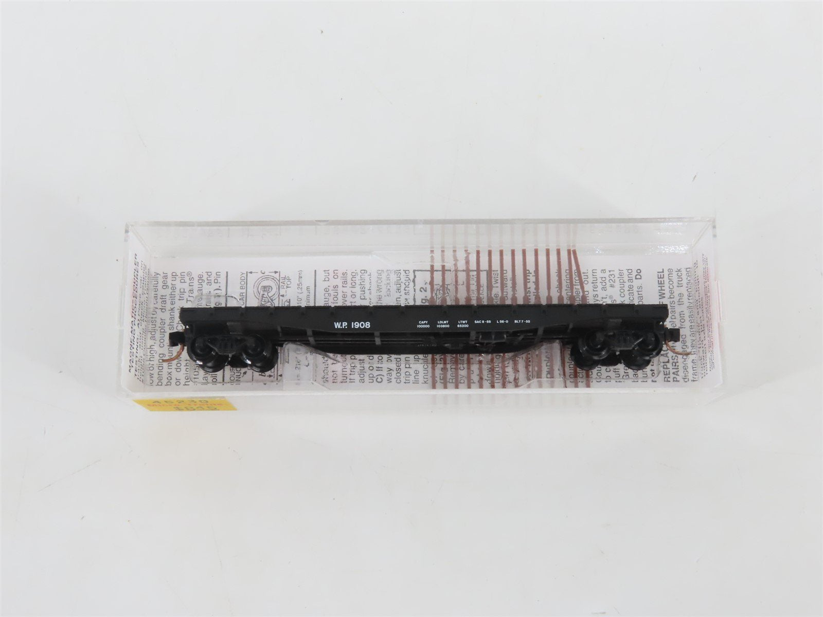 N Micro-Trains MTL 45230 WP Western Pacific 50' Fishbelly Side Flat Car #1908