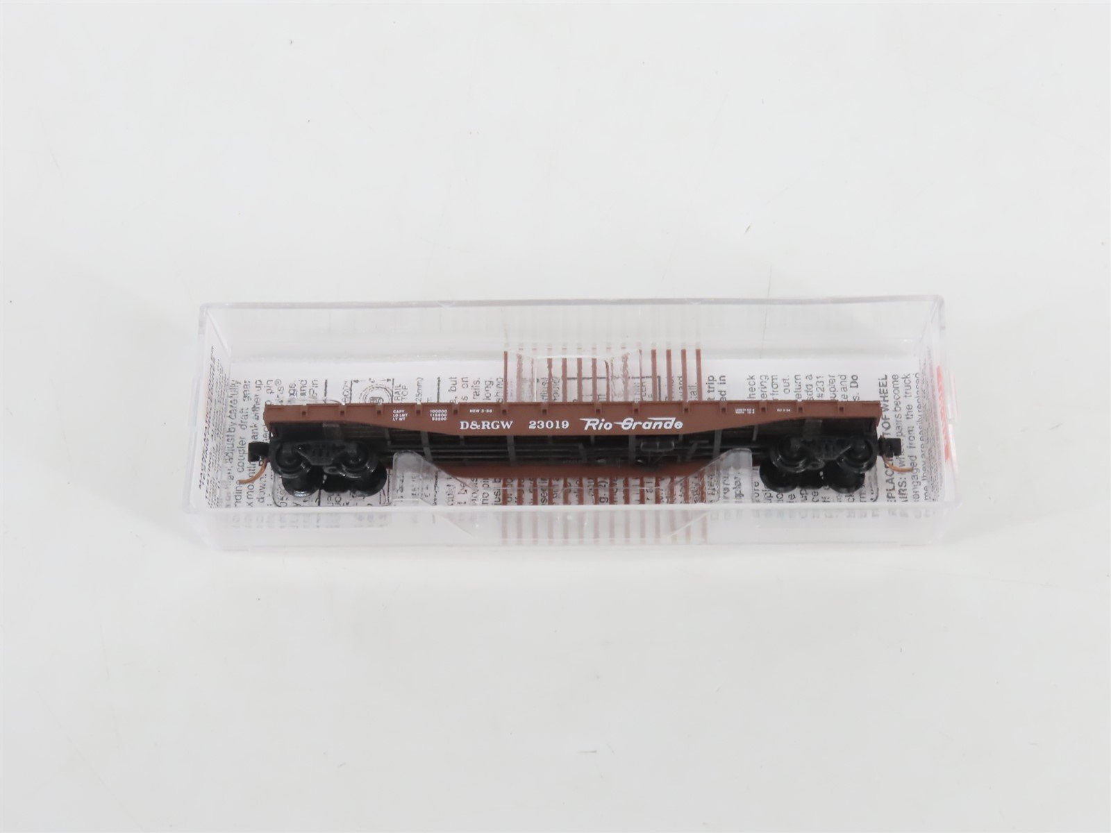 N Micro-Trains MTL 45060 D&RGW Rio Grande 50' Fishbelly Side Flat Car #23019
