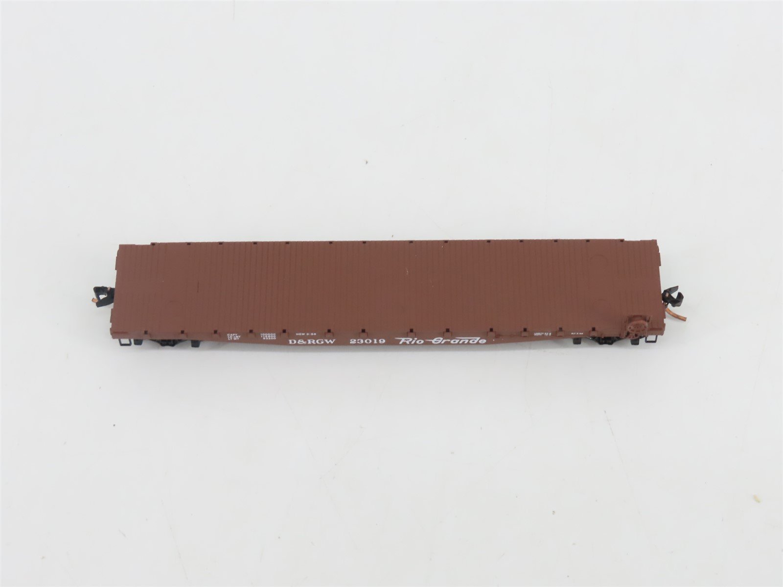 N Micro-Trains MTL 45060 D&RGW Rio Grande 50' Fishbelly Side Flat Car #23019