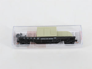 N Micro-Trains MTL 04500020 N&W Norfolk & Western 50' Flat Car 202536 w/ AC Load