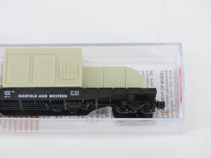 N Micro-Trains MTL 04500020 N&W Norfolk & Western 50' Flat Car 202536 w/ AC Load