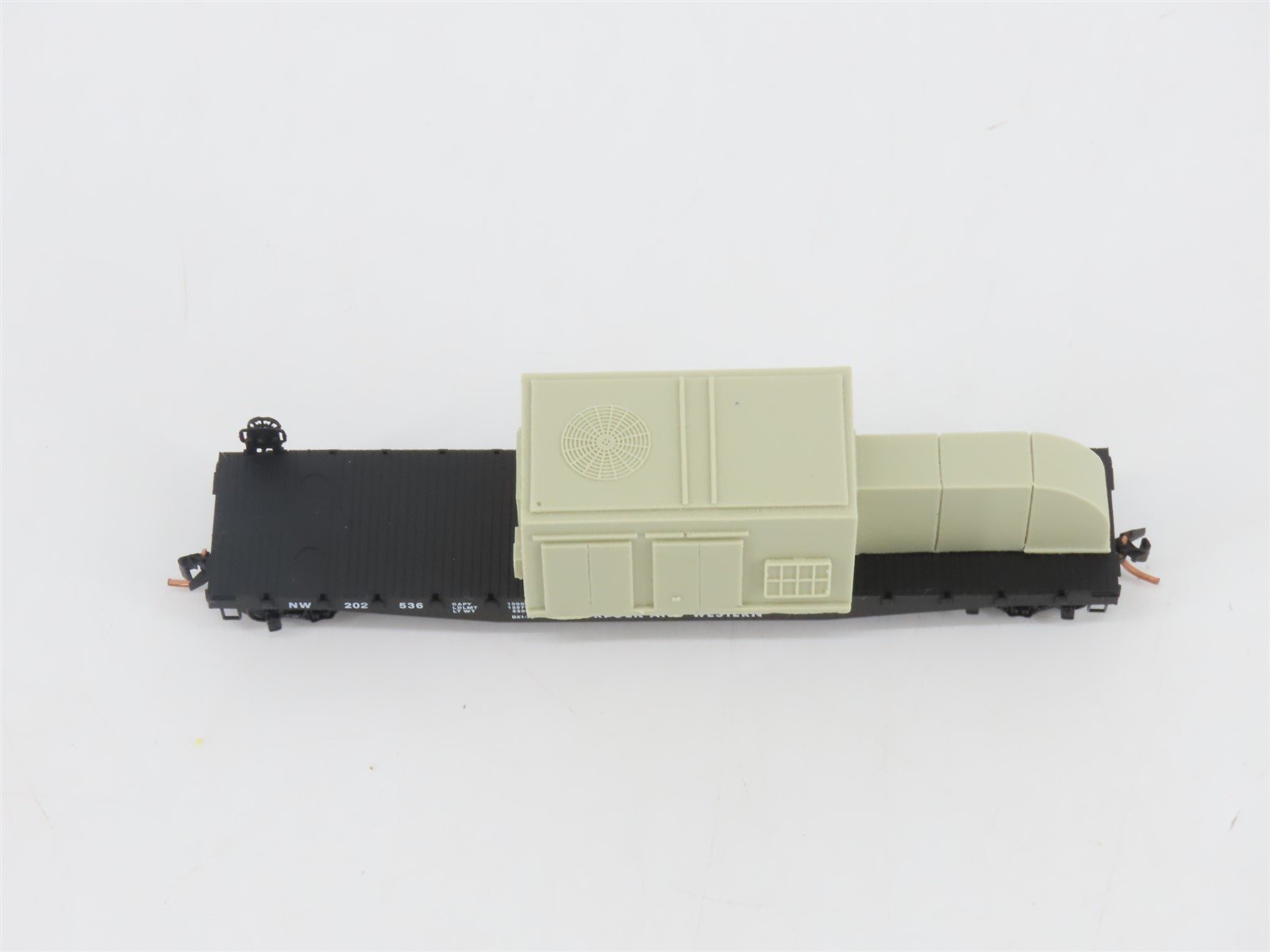 N Micro-Trains MTL 04500020 N&W Norfolk & Western 50' Flat Car 202536 w/ AC Load