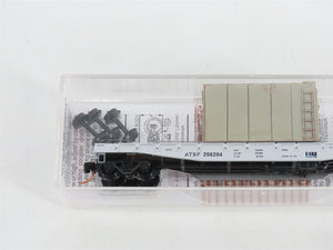 N Scale Micro-Trains MTL 04500300 ATSF Santa Fe 50' Flat Car #206204 w/ Load