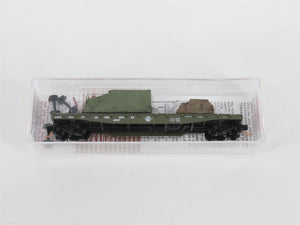 N Micro-Trains MTL 04500183 USAX U.S. Army 50' Flat Car #38036 w/ Track Load