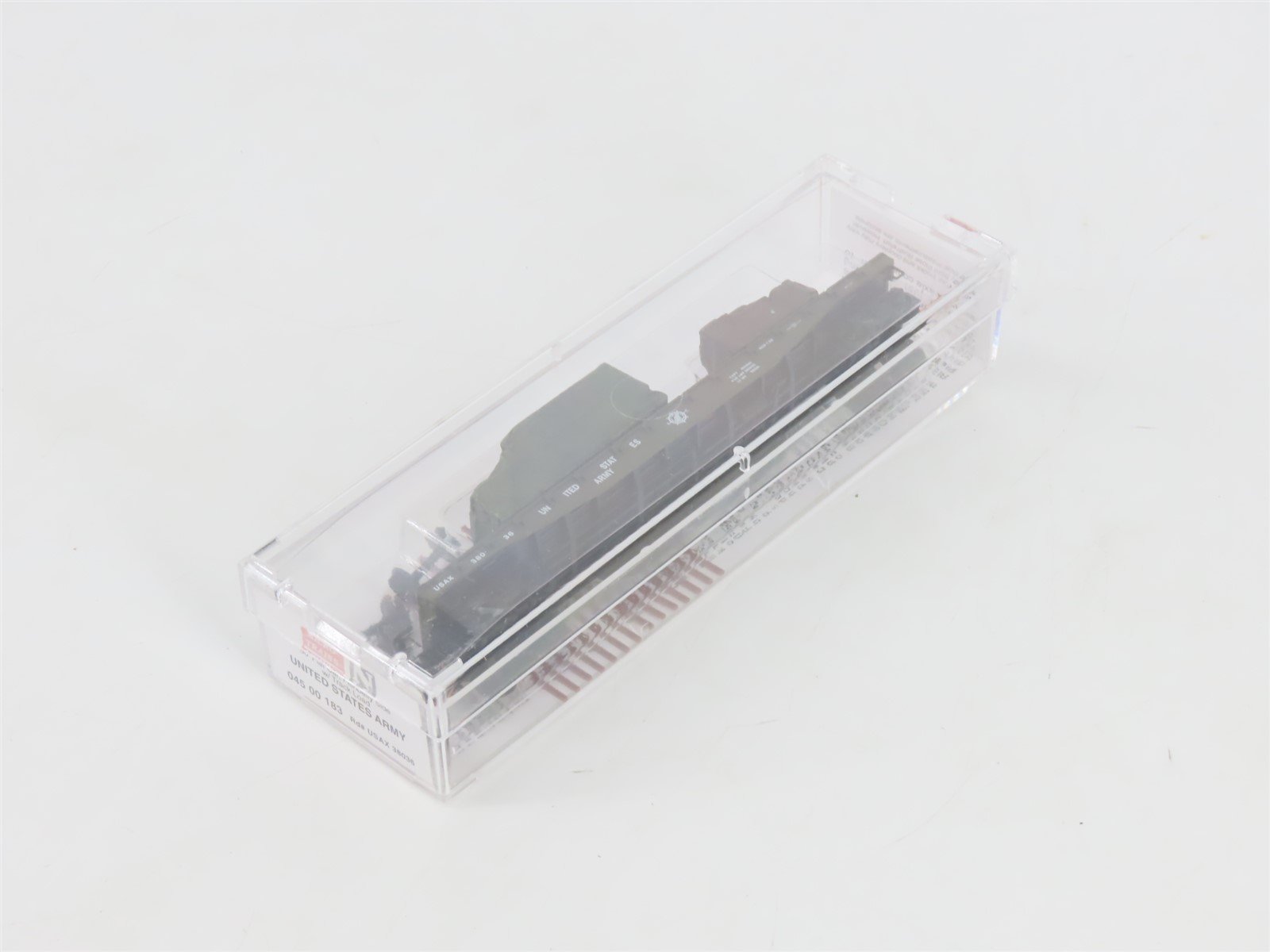 N Micro-Trains MTL 04500183 USAX U.S. Army 50' Flat Car #38036 w/ Track Load