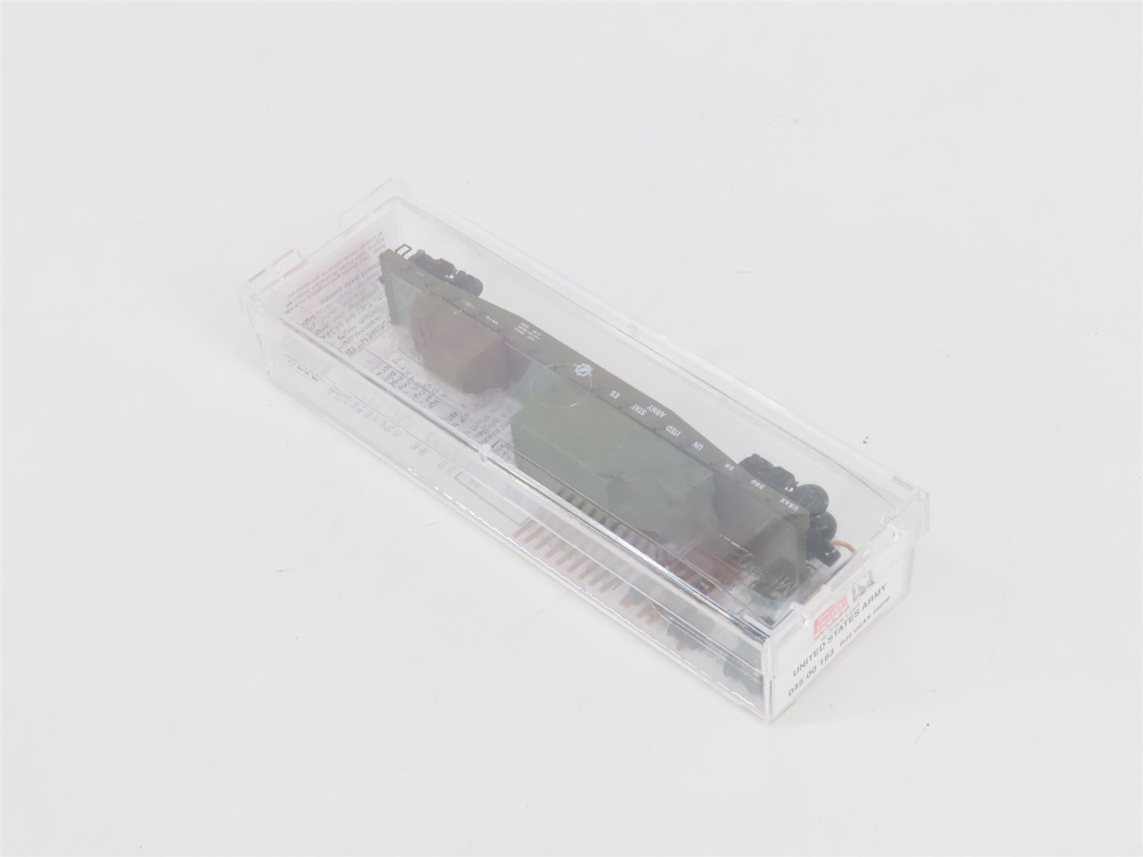 N Micro-Trains MTL 04500183 USAX U.S. Army 50' Flat Car #38036 w/ Track Load